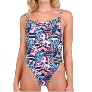 Women's Swimsuit Cheeky Brazilian-Style Reversible One-Piece Swimsuit Geometric